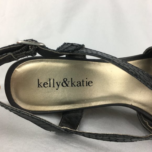 Kelly and Katie Wedge Sandal. Black Size 7 (0073) - Picture 6 of 8